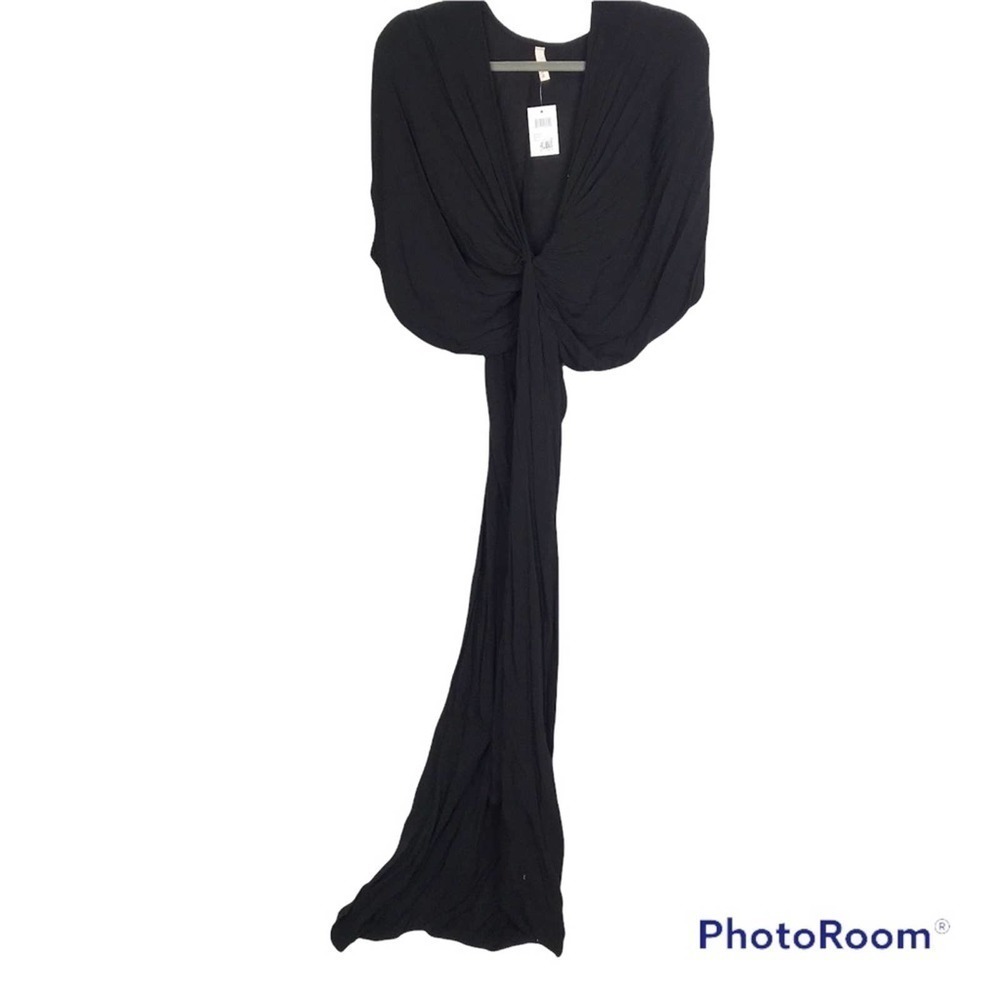 Elan solid black dolan sleeve maxi dress Size XS
